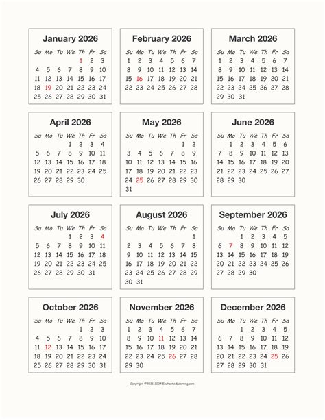 calendar printable  page