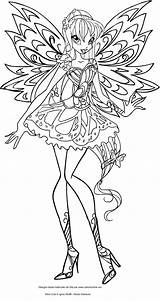 Winx Stella Butterflix Club Coloring Pages Drawing Printable sketch template