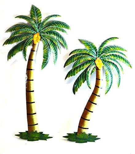 beautiful  metal set   palm tree  coconuts