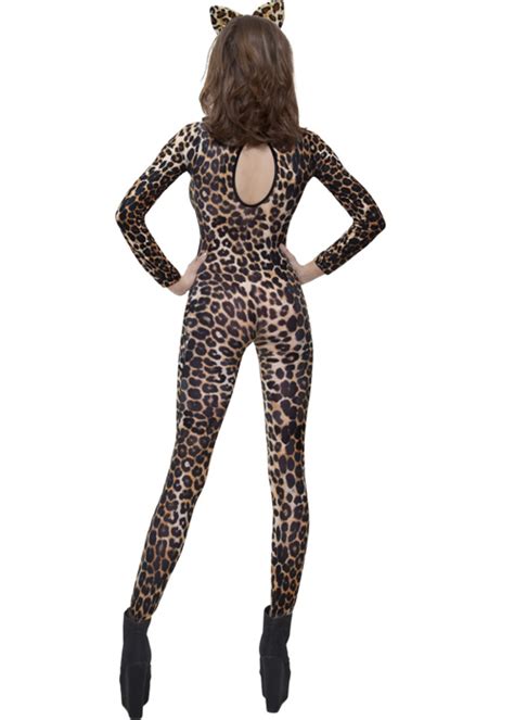 Ladies Sexy Leopard Bodysuit Costume
