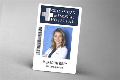 greys anatomy id badge meredith grey personalizable id badge etsy