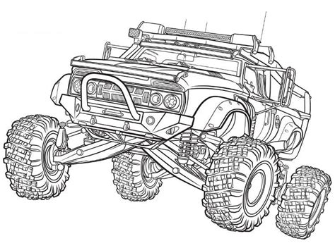 monster truck  coloring page  printable coloring pages  kids