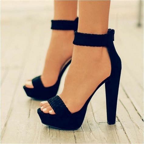 womens ankle strap platform high heel sandals casual knit weave peep toe shoes ebay