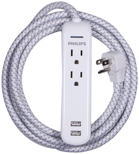 philips  outlet  usb ft extension cord surge protection spcwc walmartcom