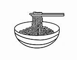 Noodles Bowl Coloring Pages Colouring Pasta Coloringcrew Bread Italian sketch template