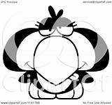Chick Penguin Drunk Clipart Cartoon Outlined Coloring Vector Cory Thoman Royalty sketch template