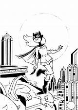 Batgirl Gotham Superhero Tocolor sketch template