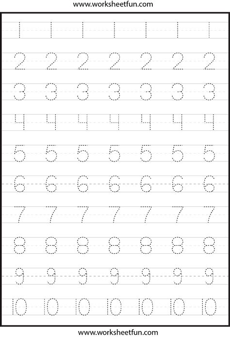 number tracing tracing worksheets preschool preschool tracing