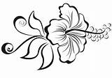 Hibiscus Tattoo Flower Drawing Hawaiian Flowers Coloring Designs Pages Easy Simple Draw Outline Lei Cute Drawings Line Clip Cool Hawaii sketch template