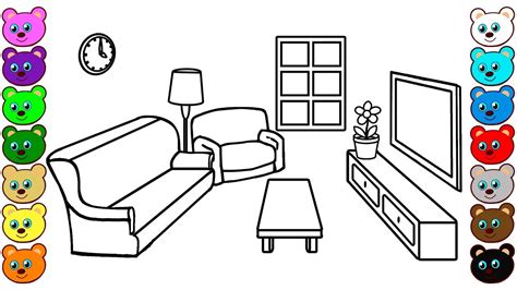 living room coloring pages americanwarmomsorg