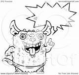 Gremlin Cartoon Talking Outlined Pudgy Green Clipart Coloring Cory Thoman Vector 2021 sketch template
