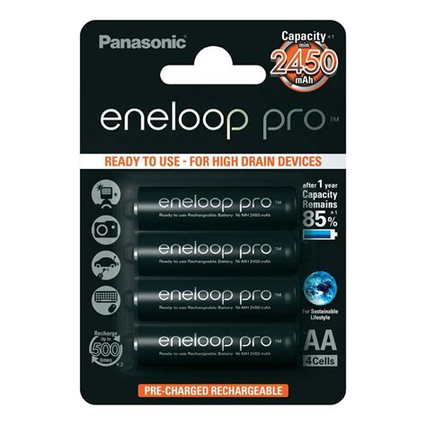 Pilhas Recarregáveis Consumo Panasonic Eneloop Pro Aa 2500