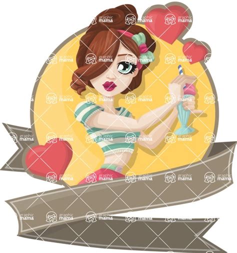 sexy girl vector sticker graphicmama graphicmama