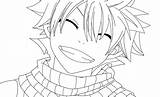 Dragneel Natsu Coloring Lineart Pages Sketch Deviantart Template sketch template