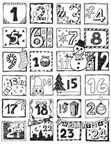 Countdown Advent sketch template