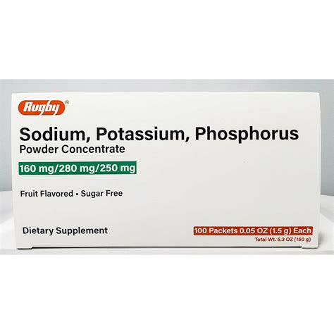sodium potassium phosphorus powder concentrate sugar   pack