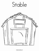 Coloring Barn Stable Outline Coop Chicken Horse Farm Drawing Sheet Christmas Clipart Pages Book Line Clip Noodle Chicks Print Twisty sketch template