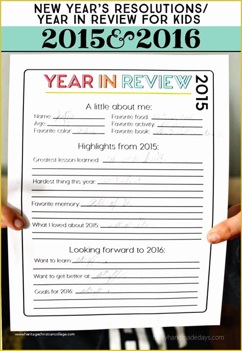 year  review template   printable  year  review
