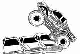 Monster Truck Coloring Pages Cars Road Off Trucks Running Colouring Car Over Kids Wurks Jam Stencils Blue Kidsplaycolor Thunder Party sketch template