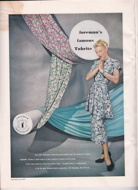 vogue s 4841 in vogue pattern book february march 1948 foreman fabric