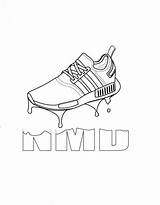 Yeezy Hypebeast Nmd Sneaker Coloringhome sketch template