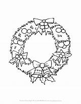 Wreath Coloring Christmas Pages Print Getcoloringpages Spring sketch template