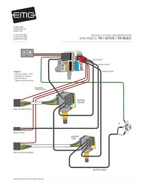 emg wiring diagram  volume