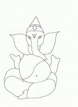 Ganesha Diwali Coloringhome sketch template