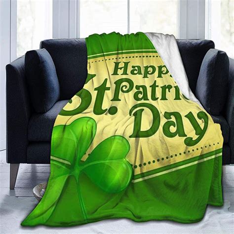 vbmghdds happy st patrick s day throw blanket soft