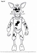 Draw Foxy Nights Five Drawings Freddys Step Freddy Drawing Tutorials sketch template