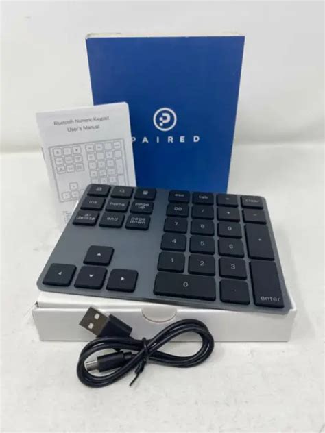 paired bluetooth number pad wireless rechargeable numeric keypad