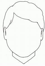 Face Boy Blank Template Coloring sketch template