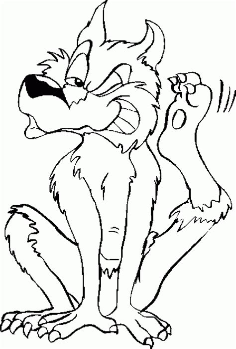 anime werewolf coloring coloring pages