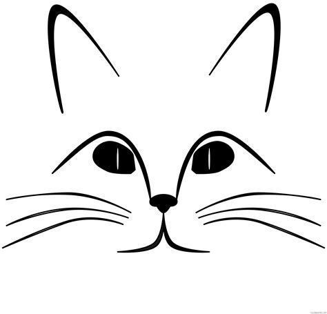 cat face coloring pages cat face bfree printable coloringfree