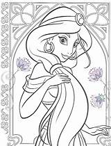 Disney Coloring Princess Pages Adult Book Sheets Jasmine Aladdin 塗り絵 ぬりえ イラスト ぬり絵 Books 大人 Choose Board Printable 保存 Uploaded sketch template