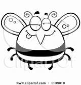 Bee Clipart Pudgy Cartoon Mad Sad Vector Coloring Drunk Surprised Thoman Cory Bored Outlined Spelling Bees Buzz Royalty 2021 Surprise sketch template