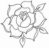 Outline Rose Tattoo Drawing Simple Roses Clipartix sketch template
