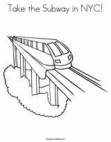 Train Coloring Worksheet Subway Trains Passenger Nyc Take Drawing Vehicle Favorite Outline Noodle Built California Usa Twistynoodle Favorites Login Add sketch template