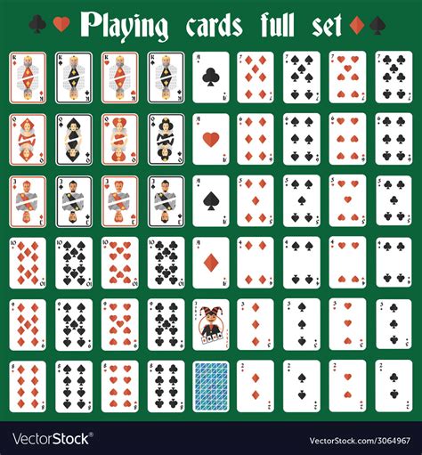 playing cards full set royalty  vector image