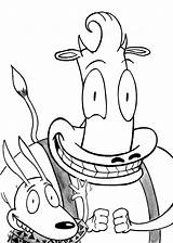 Modern Life Rockos Coloring Pages Template sketch template