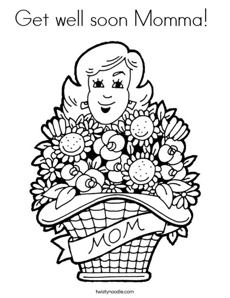 momma coloring page twisty noodle