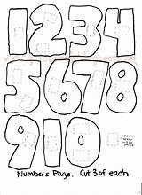 Number Numbers Coloring Pages Template Bubble Book Printable Templates Quiet Color Counting Kids Colouring Patterns Print Sheet Cut Felt Make sketch template