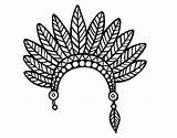 Plumas Indio Piume Indiano Indi Jefe Testa Plomes Indios Imprimir Dibuix Indiani Dibuixos Acolore sketch template