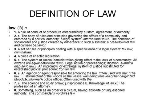 definition  law law lo