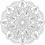 Mandala Flower Printable Coloring Pages Adult Colouring Para Mandalas Desenhos Etsy Colorir Books Sheets Pt Flores Adultos Impressão Adults Unique sketch template