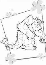 Coloring Inc Monsters Boo Sulley Pages Monster Tail Color Book His Printable Para Colorear Pulls Et Disney Online Print Hellokids sketch template