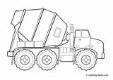 Coloring Pages Truck Construction Mixer Cement Printable Kids Concrete Vehicles Print Transportation Sheets Vehicle Book Trucks Template Train Preschool Colouring sketch template