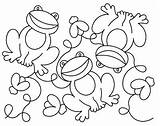 Frogs Flies Pantograph sketch template