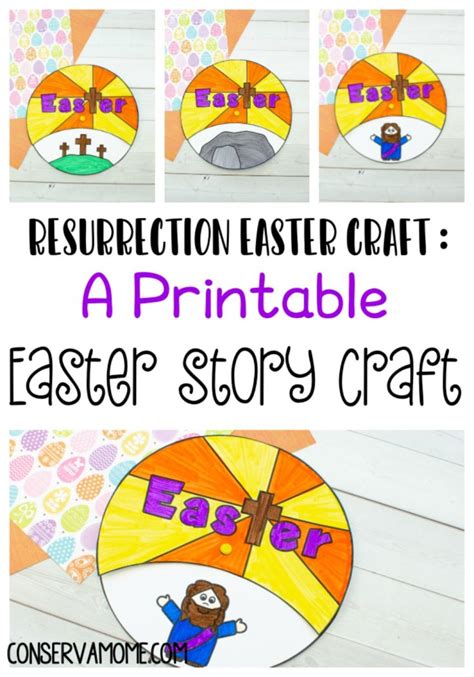 resurrection easter craft  printable easter story craft