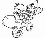 Coloring Kart Pages Go Mario Popular Gif sketch template